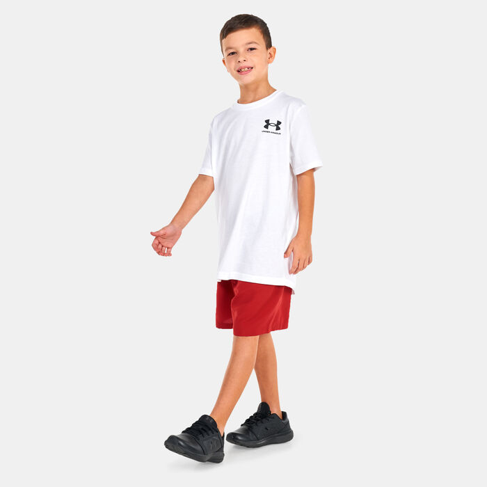 Under Armour Kids' UA Woven Graphic Shorts Red image number 2