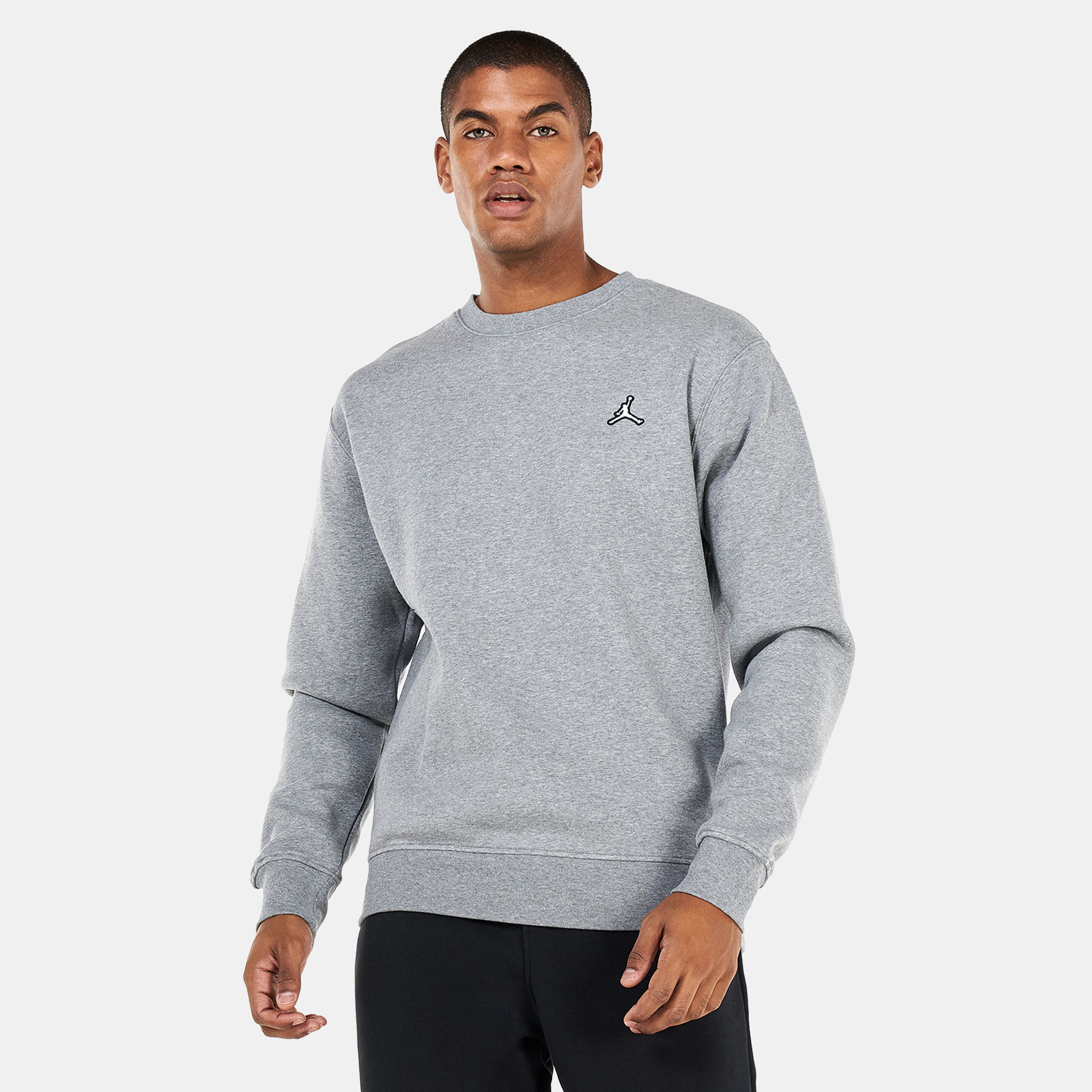 Men s Essentials Fleece Crew Sweatshirt Grey Nike in KSA SSS