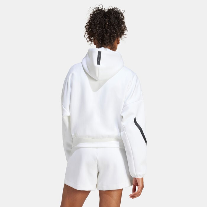adidas Women's Z.N.E. Hoodie White adidas Women's Z.N.E. Hoodie White image number 1