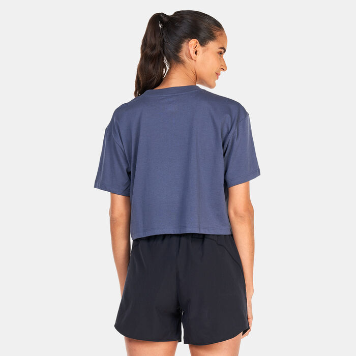 Under Armour Women's UA Branded Logo Crop Top Grey Under Armour Women's UA Branded Logo Crop Top Grey image number 1