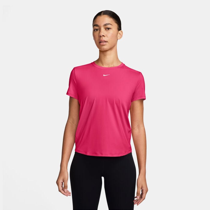 Nike Women's One Classic Dri-FIT Training T-Shirt Pink Nike Women's One Classic Dri-FIT Training T-Shirt Pink image number 0