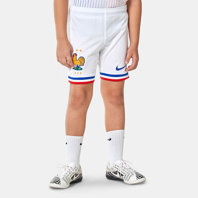 Nike Kids' FFF (France) Stadium Dri-FIT Replica Home Football Shorts - 2024 White
