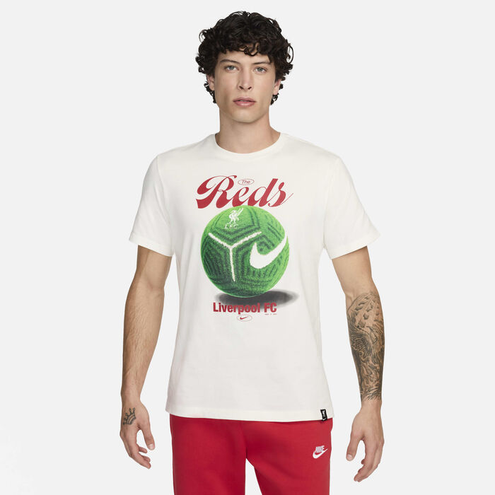 Nike Men's Liverpool F.C. Home Pitch Football T-Shirt White Nike Men's Liverpool F.C. Home Pitch Football T-Shirt White image number 0
