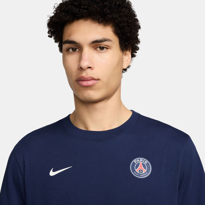 Nike Men's Paris Saint-Germain Essential T-Shirt Blue image number 3