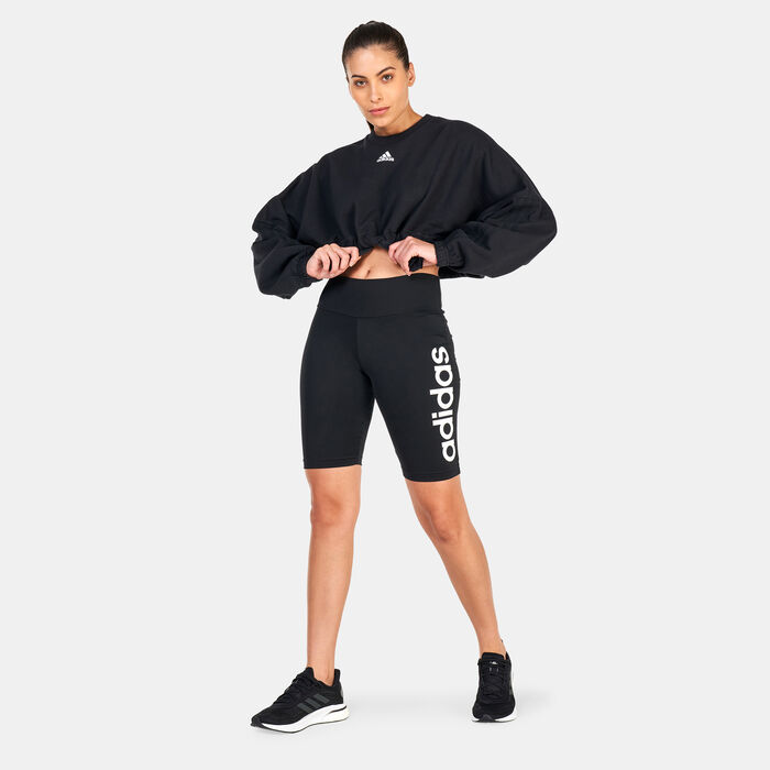 adidas Women's Dance Crop Sweatshirt Black image number 2