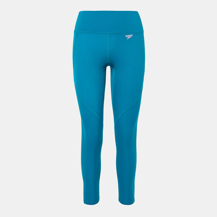 Speedo Women's Printed Swimming Leggings Blue Speedo Women's Printed Swimming Leggings Blue image number 0