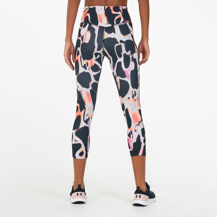Women's UA RUSH™ Electric Printed Crop Leggings Women's UA RUSH™ Electric Printed Crop Leggings image number 1