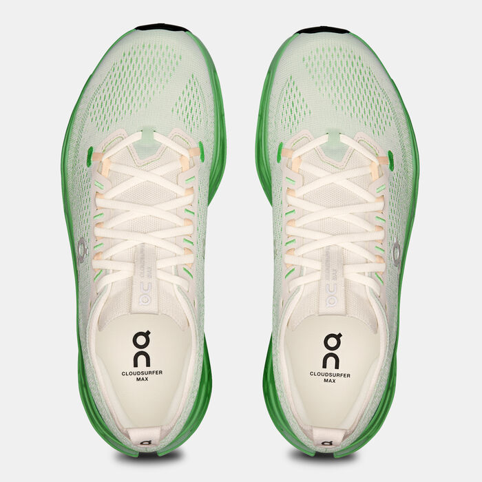 On Men's Cloudsurfer Max Running Shoes White On Men's Cloudsurfer Max Running Shoes White image number 4