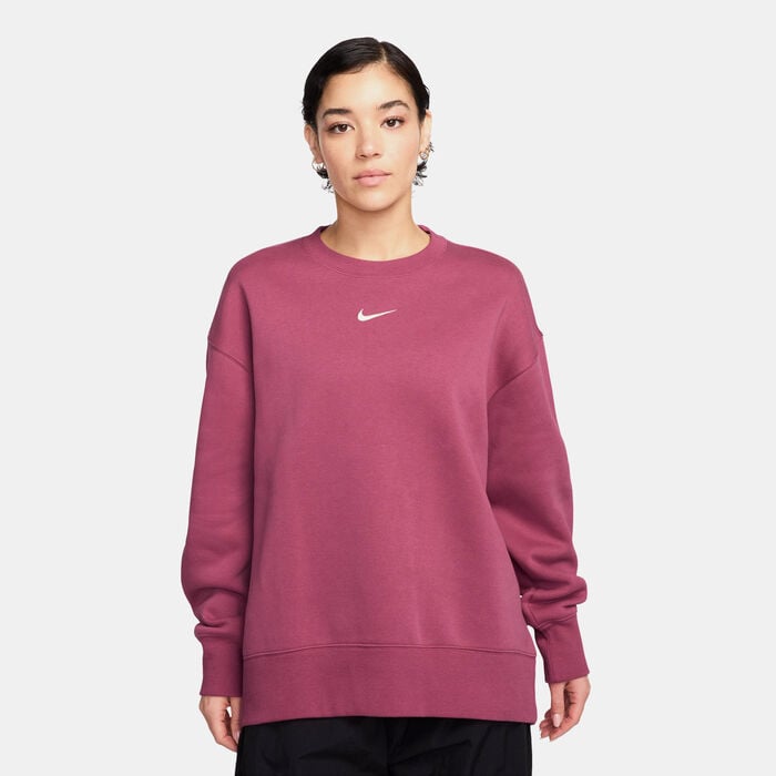 Nike Women's Sportswear Phoenix Fleece Sweatshirt Red Nike Women's Sportswear Phoenix Fleece Sweatshirt Red image number 0