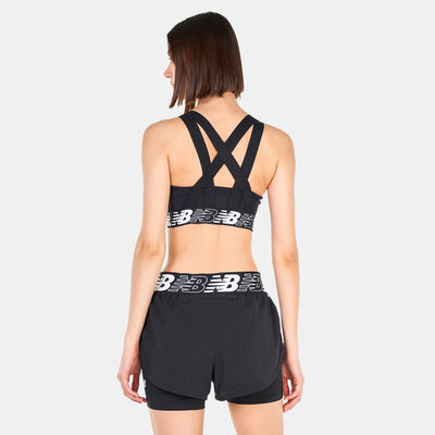 New Balance Women's Relentless Crop Sports Bra Black