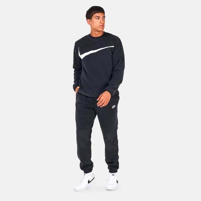 Nike Men's Club+ Fleece Winterized Crew Sweatshirt Black Nike Men's Club+ Fleece Winterized Crew Sweatshirt Black image number 2