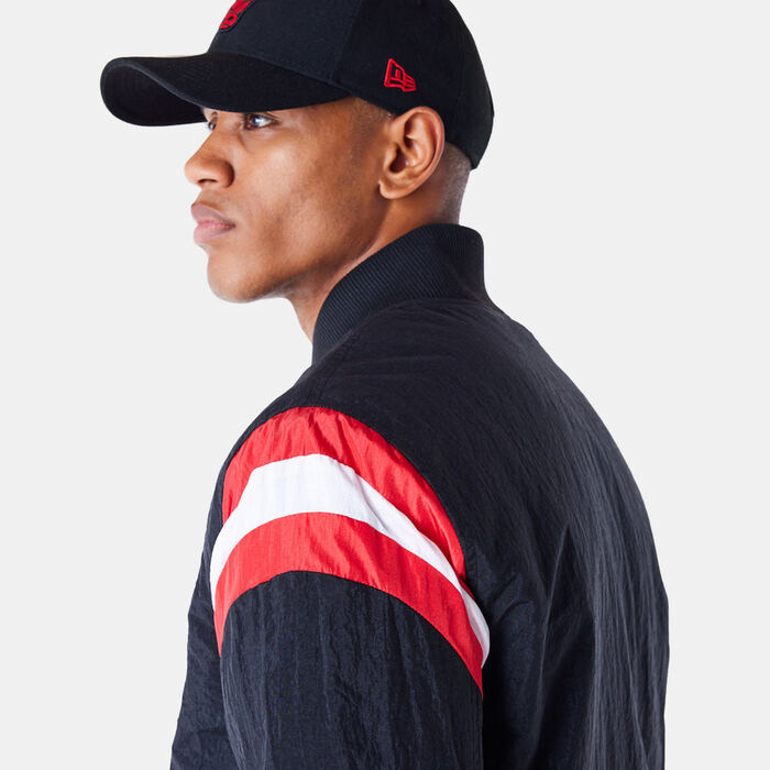 New Era Men's NBA Chicago Bulls Panel Bomber Jacket Black New Era Men's NBA Chicago Bulls Panel Bomber Jacket Black image number 4