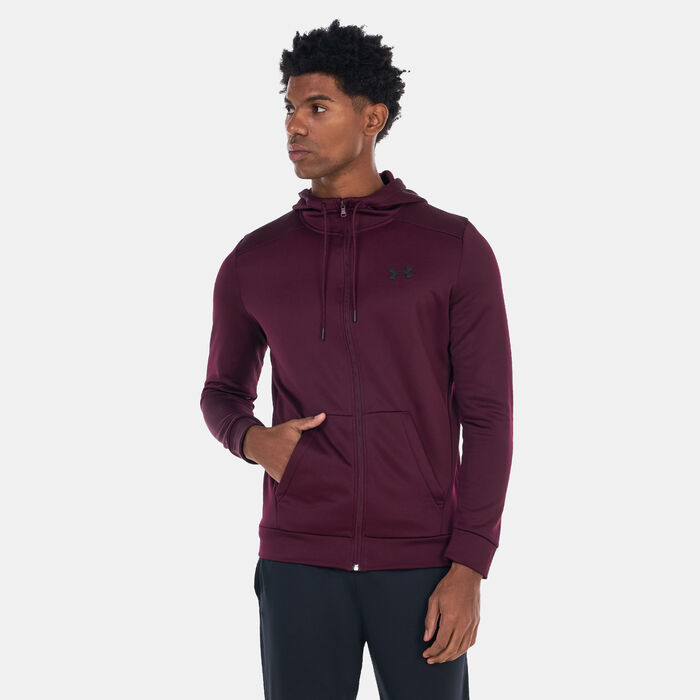 Under Armour Men's Armour Fleece® Full-Zip Hoodie Red Under Armour Men's Armour Fleece® Full-Zip Hoodie Red image number 0