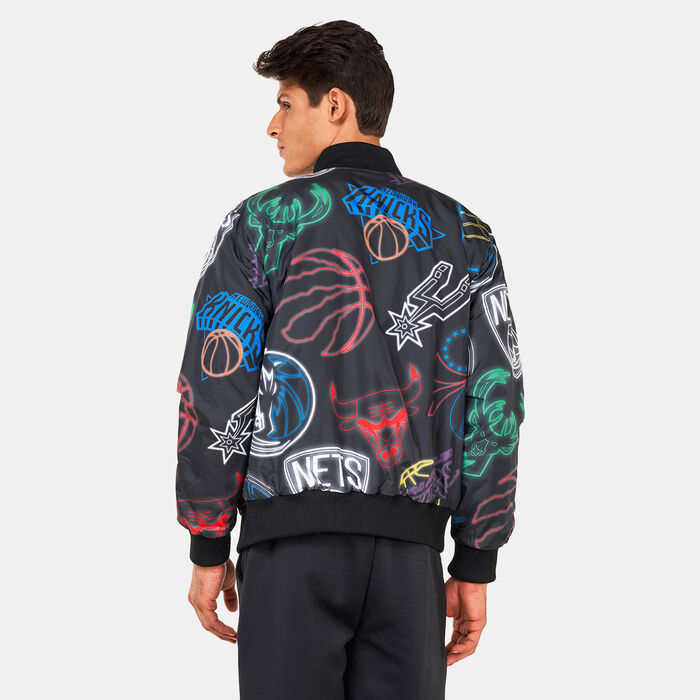 New Era NBA Printed Bomber Jacket Black image number 1