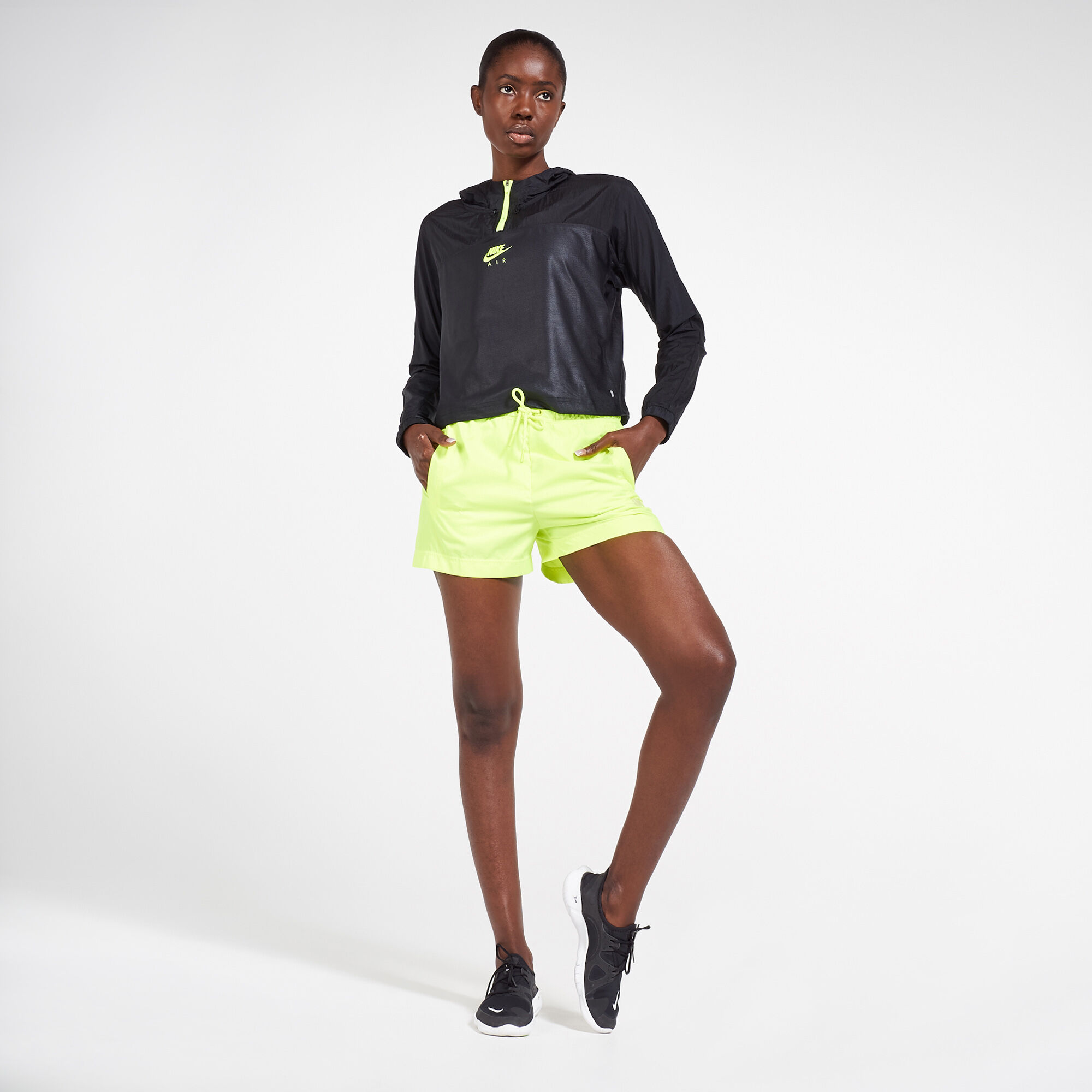 Womens neon sale running jacket
