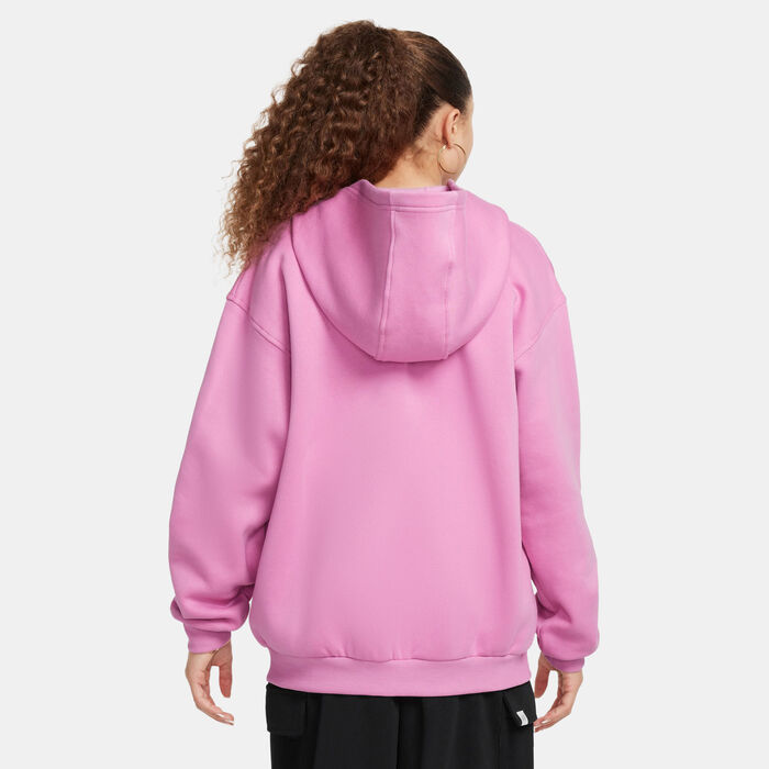 Nike Kids' Sportswear Club Fleece Oversized Full-Zip Hoodie Pink image number 1