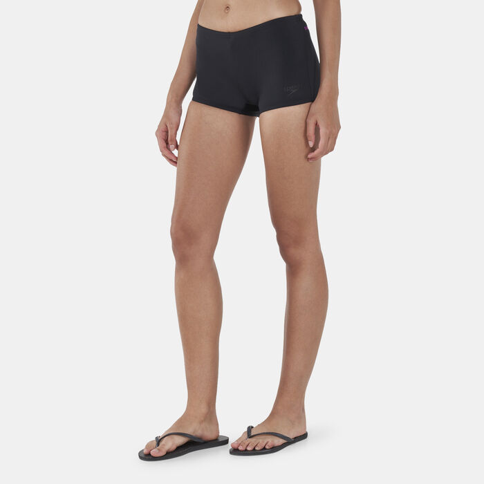 Speedo Women's Panel Tankini Swimsuit Black image number 2