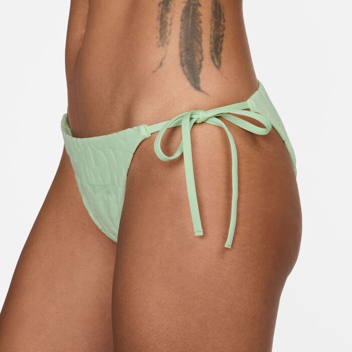 Nike Swim Women's Swim Retro Flow Tie String Bikini Bottom Green Nike Swim Women's Swim Retro Flow Tie String Bikini Bottom Green image number 2