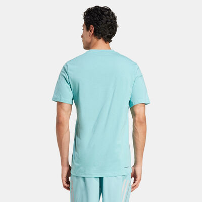 adidas Men's Train Essentials Feelready Logo Training T-Shirt Blue adidas Men's Train Essentials Feelready Logo Training T-Shirt Blue