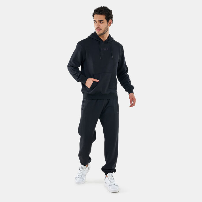 adidas Originals Men's Trefoil Linear Pullover Hoodie Black adidas Originals Men's Trefoil Linear Pullover Hoodie Black image number 2