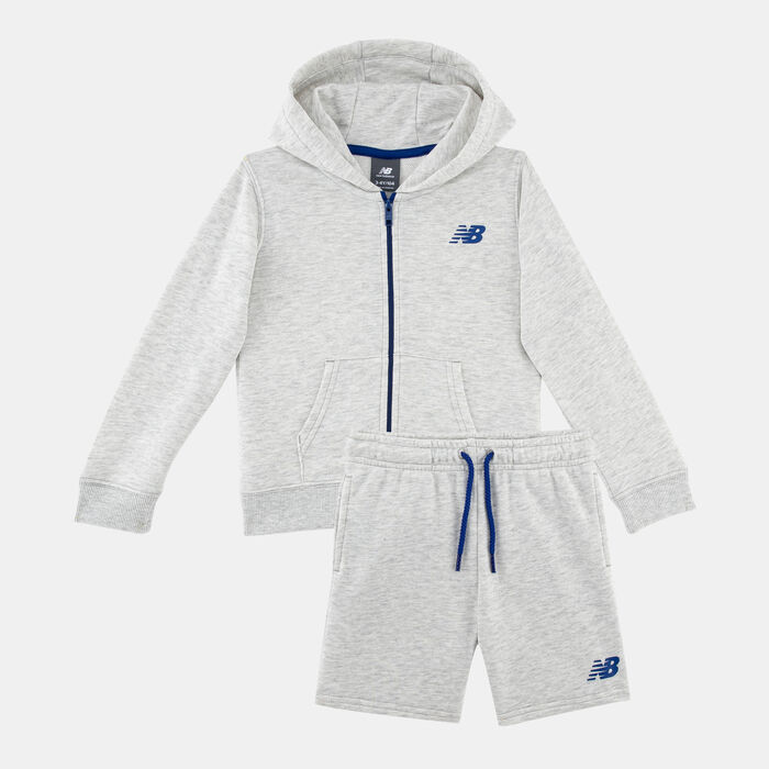 New Balance Kids' Zip Thru 2-Piece Set Grey New Balance Kids' Zip Thru 2-Piece Set Grey image number 0