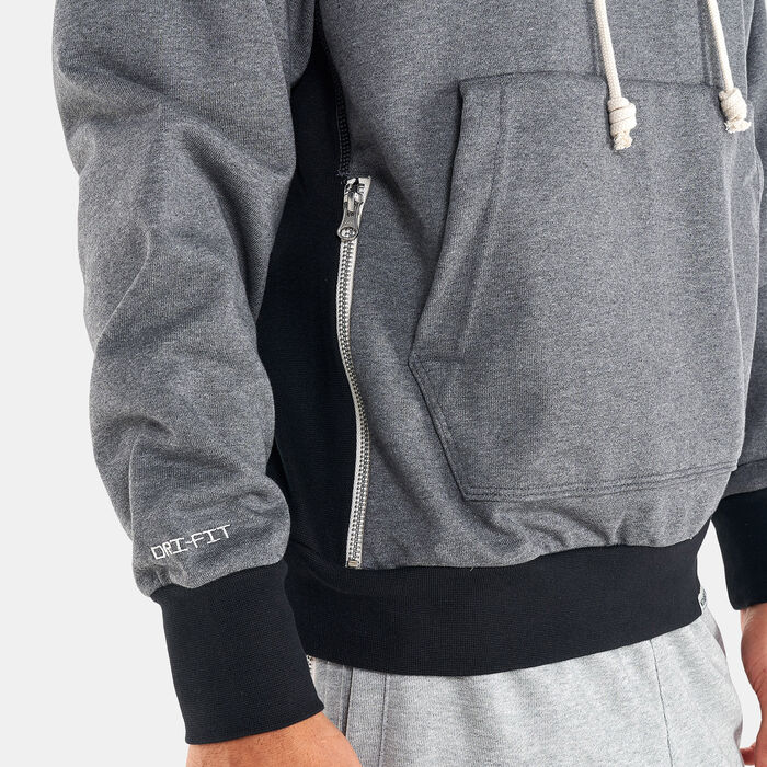 Nike Men's Dri-FIT Standard Issue Pullover Basketball Hoodie Grey image number 3