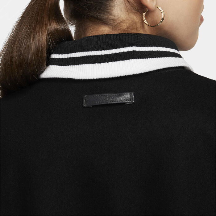 Nike Women's Sportswear Oversized Wool Destroyer Jacket Black Nike Women's Sportswear Oversized Wool Destroyer Jacket Black image number 4
