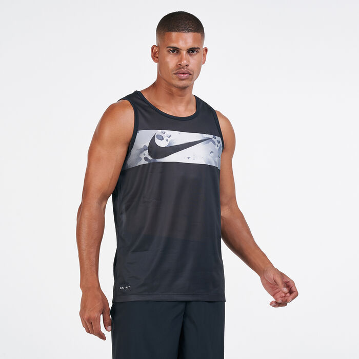 Nike Men's Legend Camo Swoosh Tank Top Black image number 0