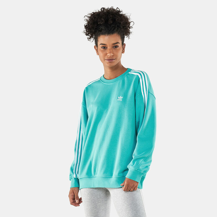 adidas Originals Women's Oversized Sweatshirt Green adidas Originals Women's Oversized Sweatshirt Green image number 0