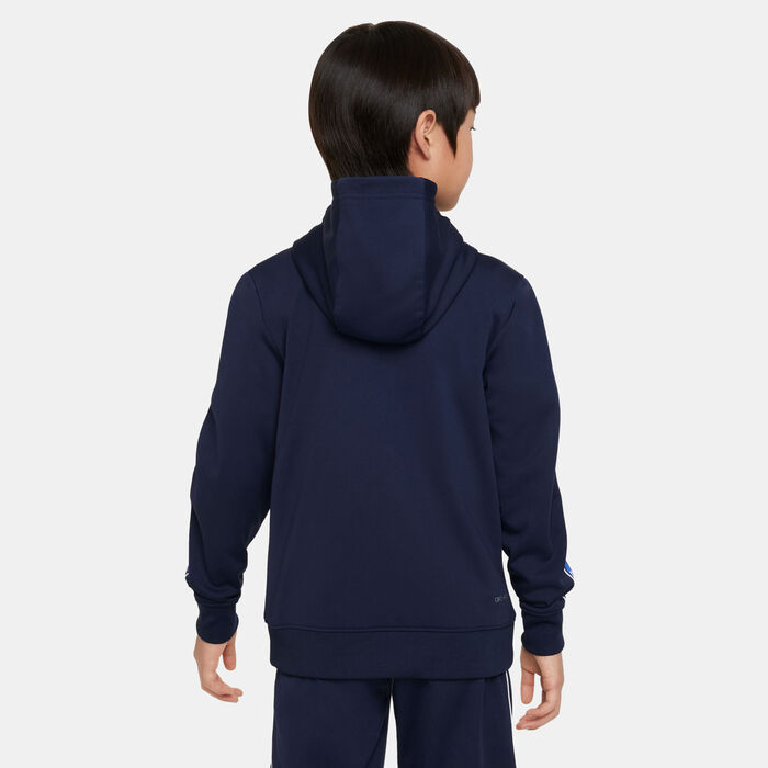 Nike Kids' Sportswear Repeat Full-Zip Hoodie (Older Kids) Blue Nike Kids' Sportswear Repeat Full-Zip Hoodie (Older Kids) Blue image number 1