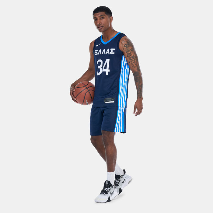 Nike Men's Greece (Road) Limited Basketball Shorts Blue Nike Men's Greece (Road) Limited Basketball Shorts Blue image number 2