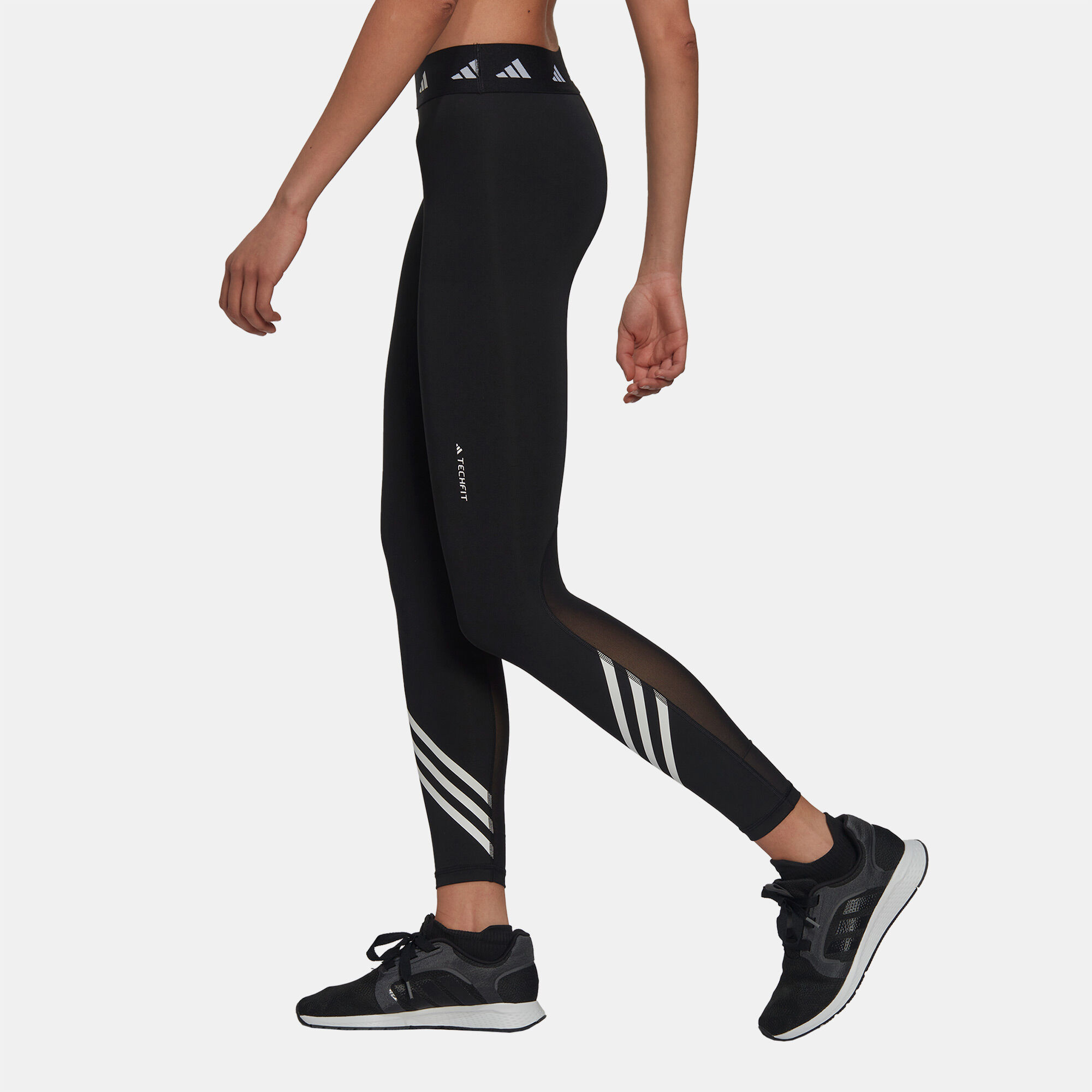 Adidas women's striped store leggings