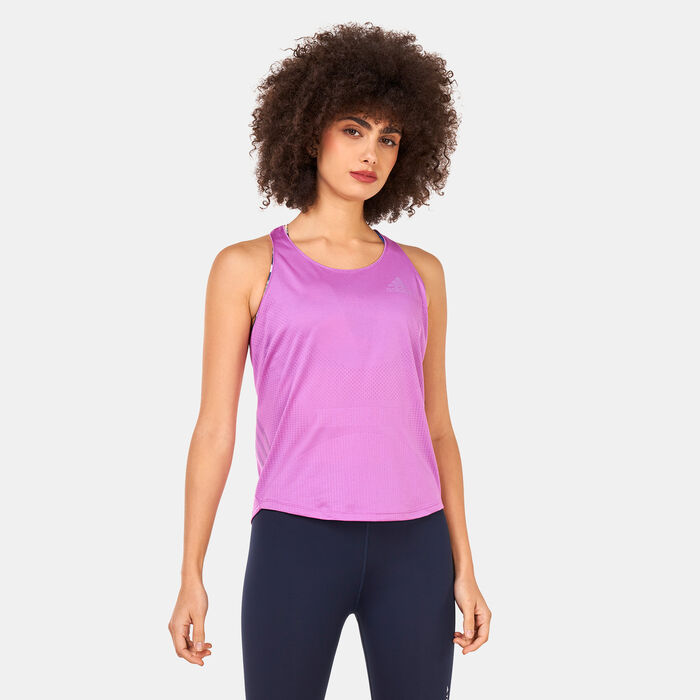 adidas Women's Parley Adizero Run Tank Top Pink adidas Women's Parley Adizero Run Tank Top Pink image number 0