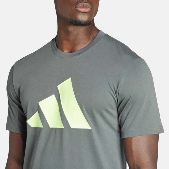 adidas Men's Train Essentials Feelready Logo Training T-Shirt Blue adidas Men's Train Essentials Feelready Logo Training T-Shirt Blue image number 3