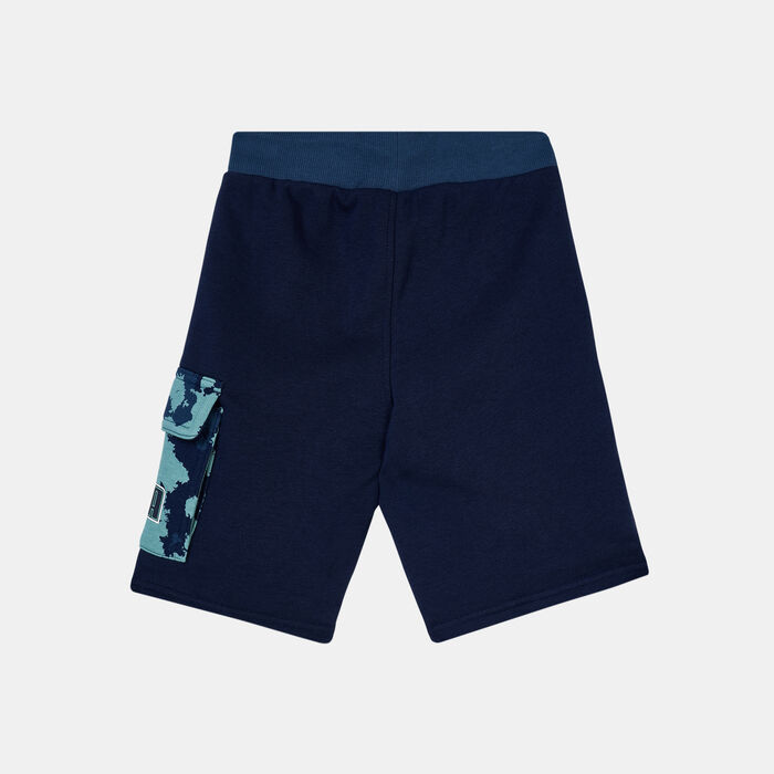 PUMA Kids' Alpha Cargo Sweat Shorts Blue image number 1