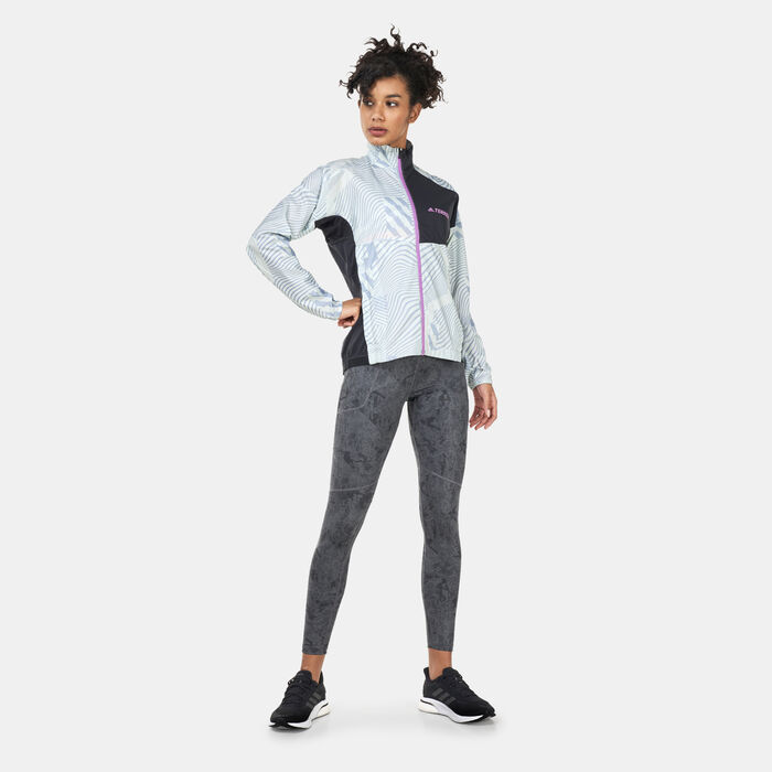 adidas Women's Terrex Multi Allover Print Leggings Grey adidas Women's Terrex Multi Allover Print Leggings Grey image number 2