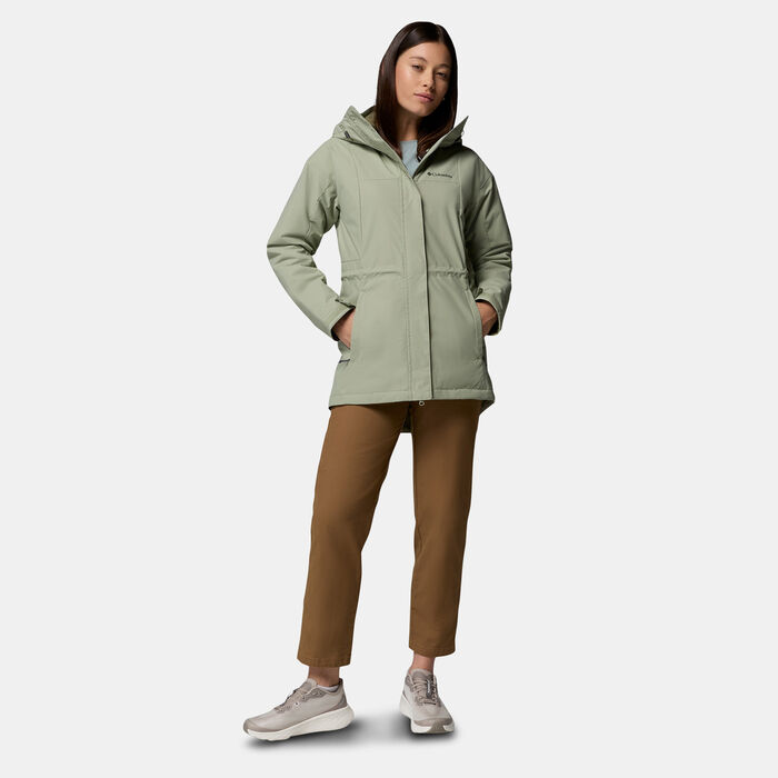 Columbia Women's Hikebound II Long Insulated Hiking Jacket Green Columbia Women's Hikebound II Long Insulated Hiking Jacket Green image number 2