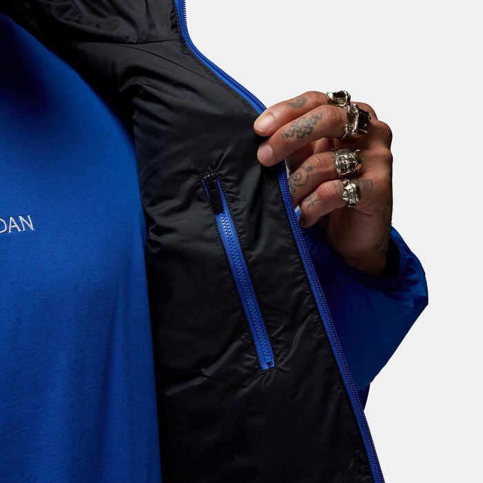 Jordan Men's Brooklyn Basketball Puffer Jacket Blue Jordan Men's Brooklyn Basketball Puffer Jacket Blue image number 4
