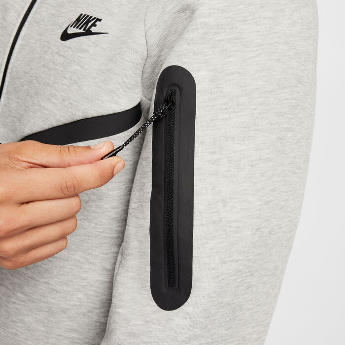 Nike Men's Tech Full-Zip Windrunner Hoodie Grey Nike Men's Tech Full-Zip Windrunner Hoodie Grey image number 4