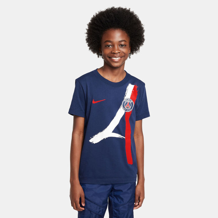Nike Kids' Paris Saint-Germain Away Football Graphic T-Shirt Blue Nike Kids' Paris Saint-Germain Away Football Graphic T-Shirt Blue image number 0