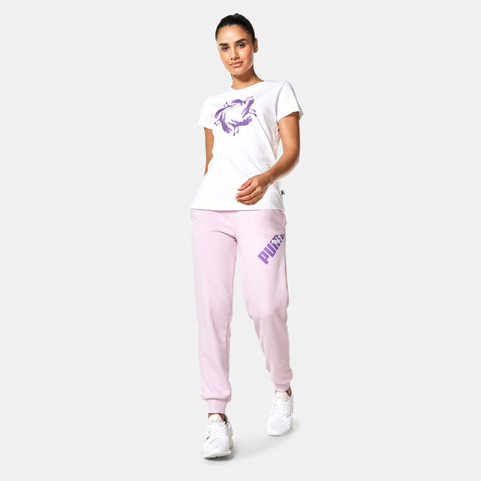 PUMA Women's POWER Sweatpants Pink PUMA Women's POWER Sweatpants Pink image number 2
