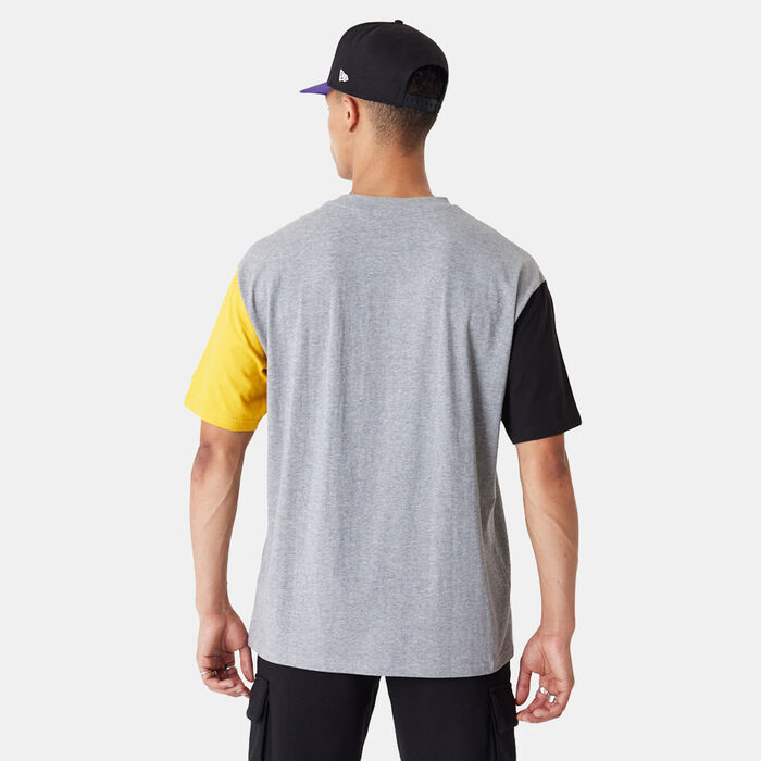 New Era Men's Los Angeles Lakers NBA T-Shirt Grey New Era Men's Los Angeles Lakers NBA T-Shirt Grey image number 1