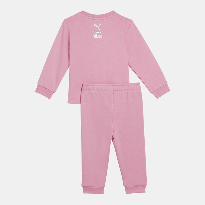 PUMA Kids' x Trolls Minicat Sweatshirt and Sweatpants Set Pink image number 1