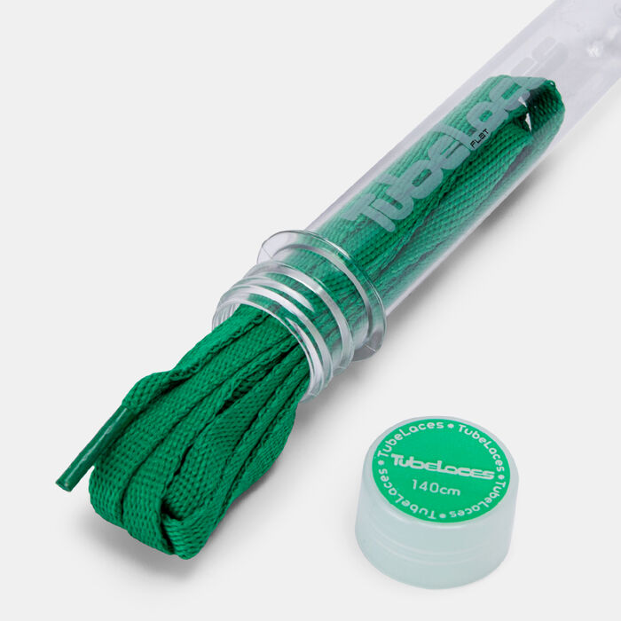 TUBELACES Flat Shoelaces Green TUBELACES Flat Shoelaces Green image number 1
