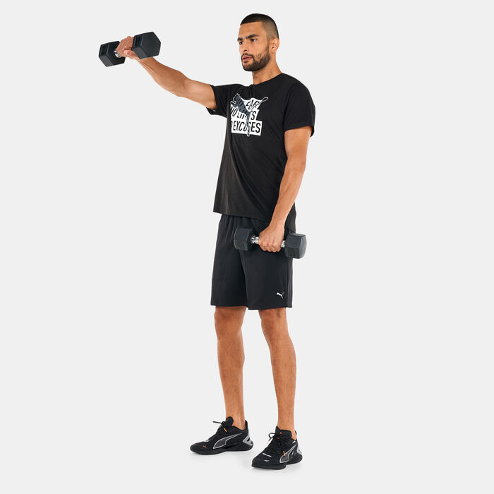 PUMA Men's Performance Slogan Cat Training T-Shirt Black image number 2