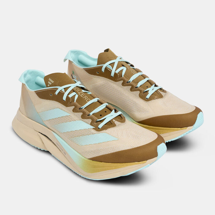 adidas Men's Desert Runner Adizero Boston 12 Running Shoes Beige adidas Men's Desert Runner Adizero Boston 12 Running Shoes Beige image number 1