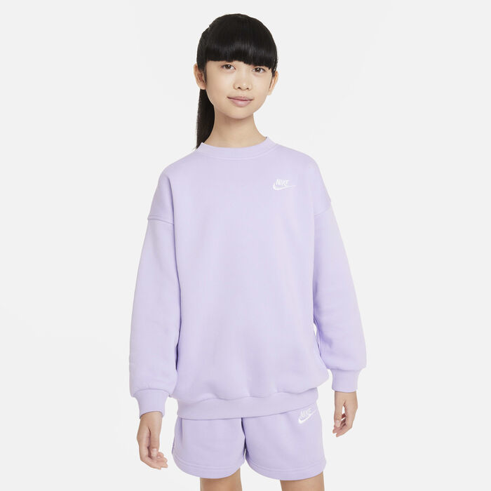 Nike Kids' Sportswear Club Fleece Sweatshirt Purple Nike Kids' Sportswear Club Fleece Sweatshirt Purple image number 0