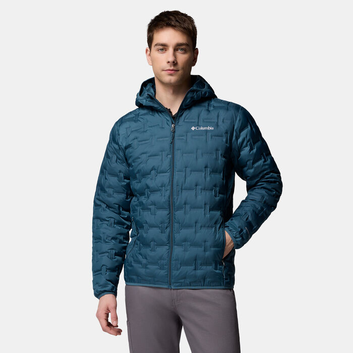 Columbia Men's Delta Ridge II Down Hooded Hiking Jacket Blue Columbia Men's Delta Ridge II Down Hooded Hiking Jacket Blue image number 0