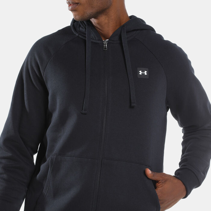 Under Armour Men's Rival Fleece Hoodie Black Under Armour Men's Rival Fleece Hoodie Black image number 3