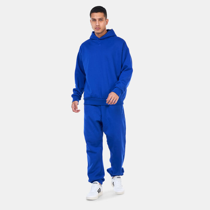adidas Logo Basketball Fleece Hoodie Blue adidas Logo Basketball Fleece Hoodie Blue image number 4